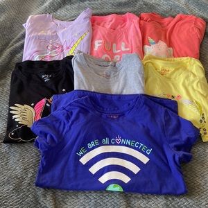 7 Cat & Jack tees 14/16.